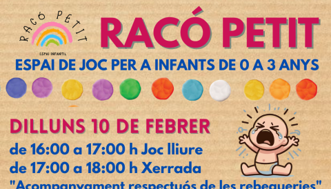 RACÓ PETIT ESPAI DE JOC PER A INFANTS DE 0 A 3 ANYS