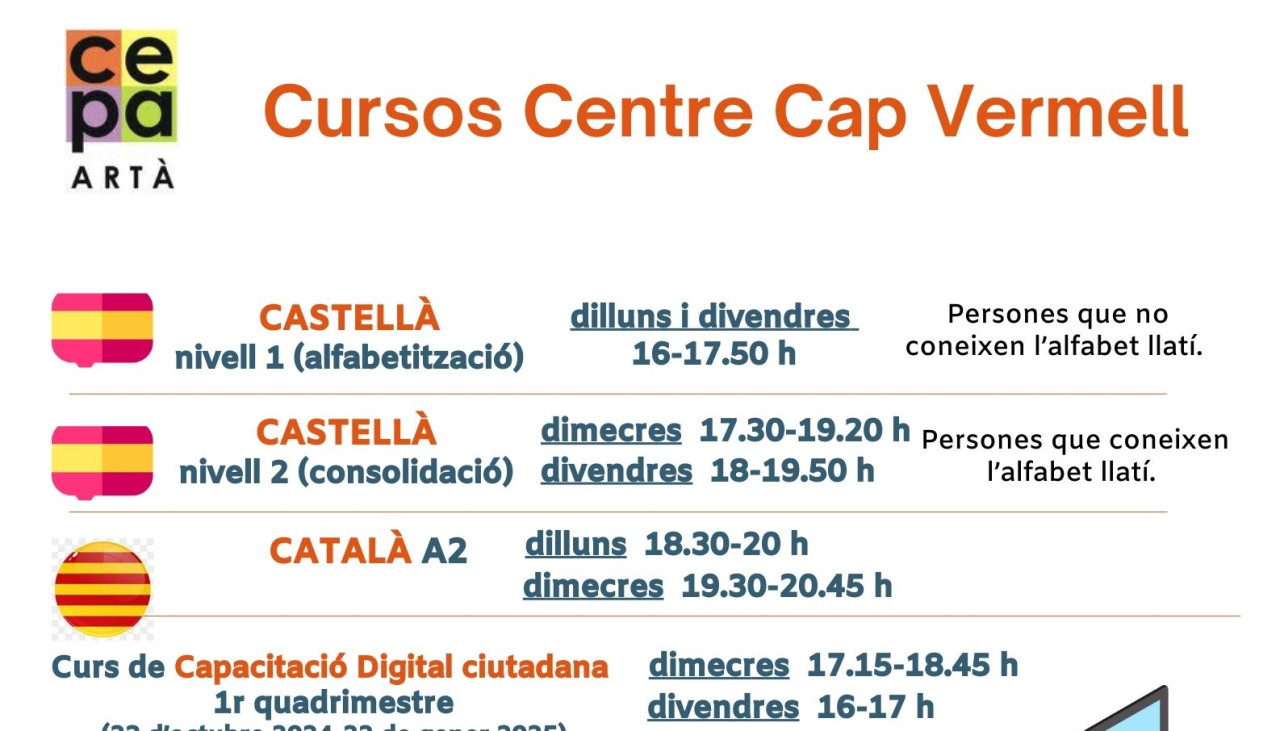 Info Cursos CEPA Artà