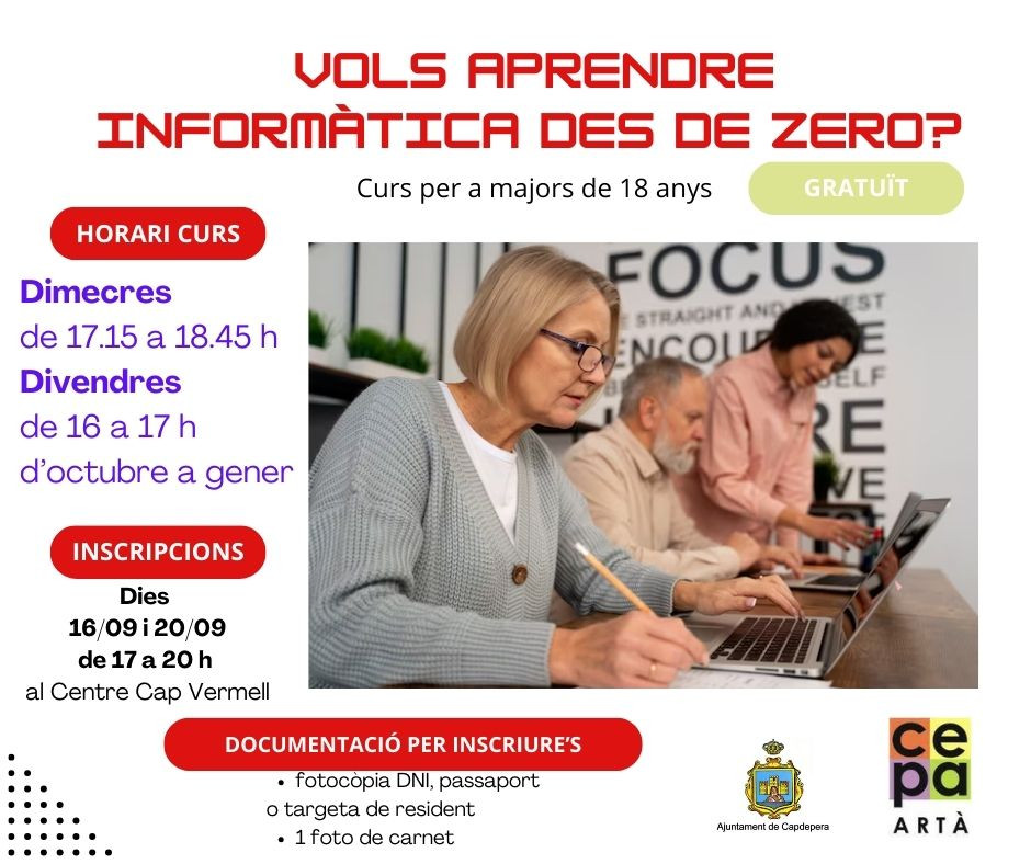 VOLS APRENDRE INFORMÀTICA DES DE ZERO?