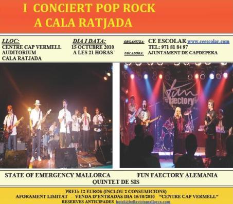 Concert Pop Rock al centre Cap Vermell