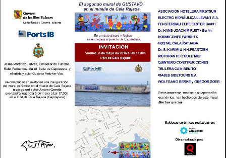 Presentació del segon mural de l’artista Gustavo a Capdepera