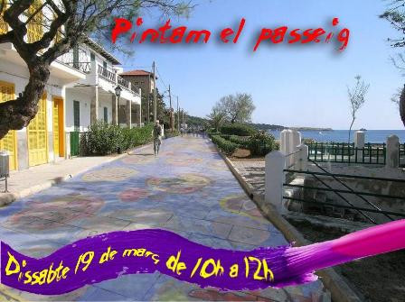 Pintam el passeig de Cala Rajada