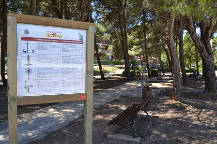 El parc de Sa Gravera compta amb noves màquines de gimnàs exterior