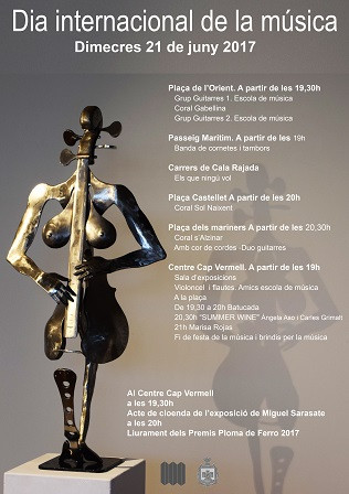 Dia internacional de la Música, cloenda de l'exposició de Sarasate i lliurament dels premis Ploma de Ferro