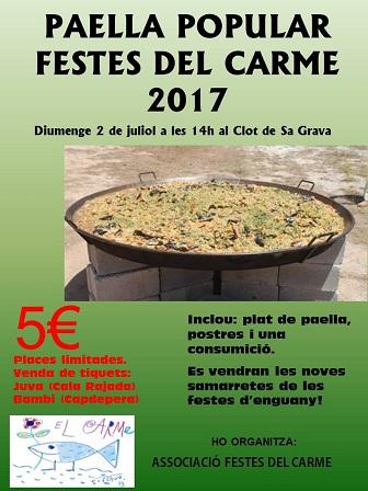 Paella popular de les festes del Carme