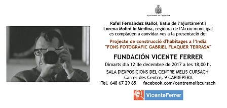 Presentació del projecte de l'exposició de Gabriel Flaquer