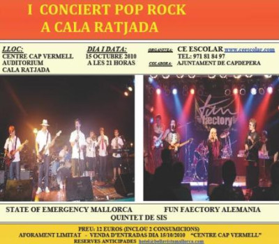 Concert Pop Rock al centre Cap Vermell