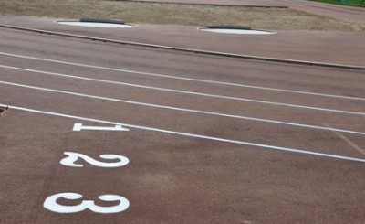 La pista d'atletisme està preparada