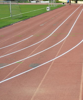 La pista d'atletisme està preparada