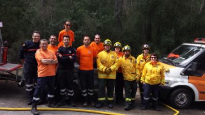 Protecció Civil s’entrena per actuar en cas d’incendi forestal