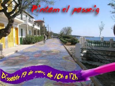 Pintam el passeig de Cala Rajada