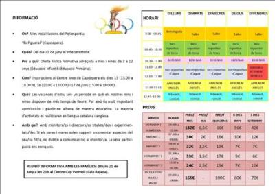 Escoles d'Estiu i Estiu Esportiu 2016