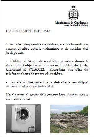 Campanya informativa contra l’abandonament de residus