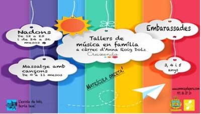 Tallers de música en família per a infants de 0 a 3 anys