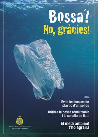 Medi Ambient comença una nova campanya per a la reducció de les bosses de plàstic d’un sol ús