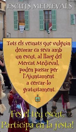 Escuts per decorar les façanes durant el Mercat Medieval