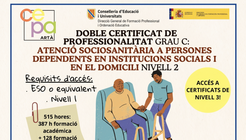 FORMACIONS GRATUÏTES CEPA ARTÀ