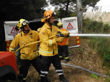 Protecció Civil s’entrena per actuar en cas d’incendi forestal