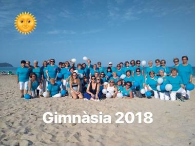 El taller de gimnàstica de gent gran posa punt i final amb una jornada esportiva a la platja de Cala Millor