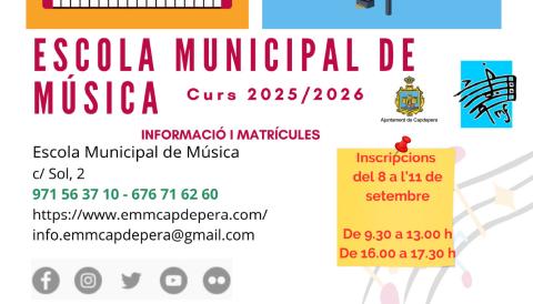Cartell de l'Escola de música
