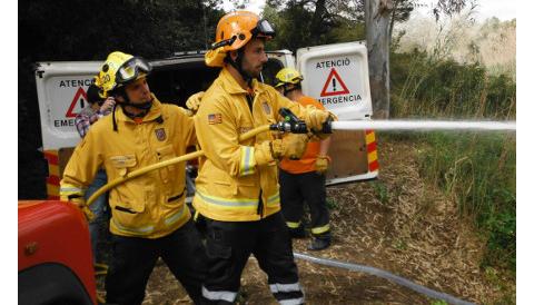 Protecció Civil s’entrena per actuar en cas d’incendi forestal