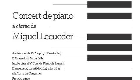 V Curs de piano amb el professor Miguel Lecueder